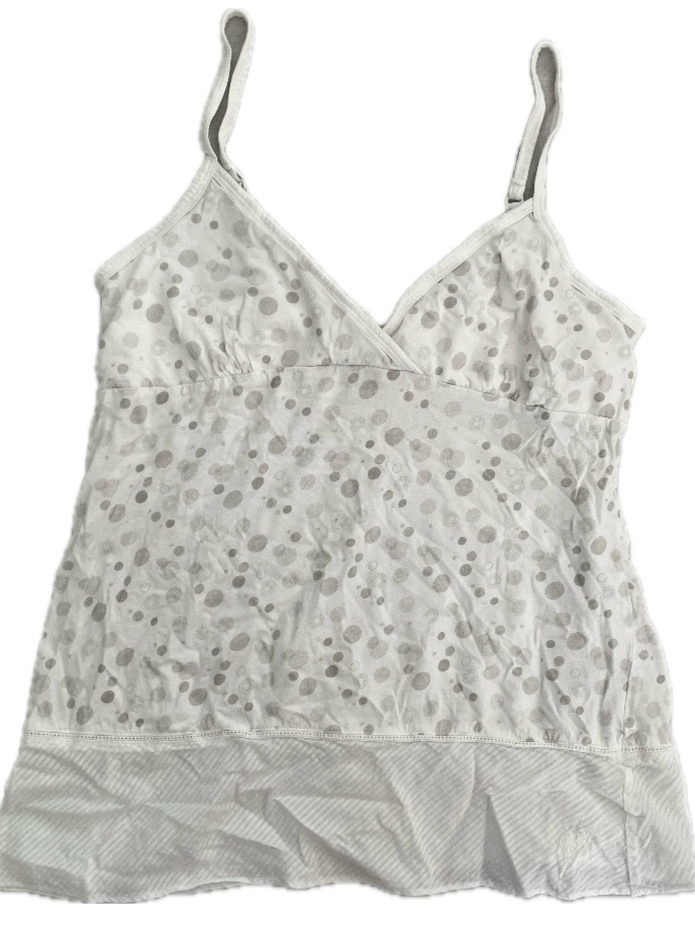 ✰ Garage White Camisole with Gray Polka Dot Print ✰